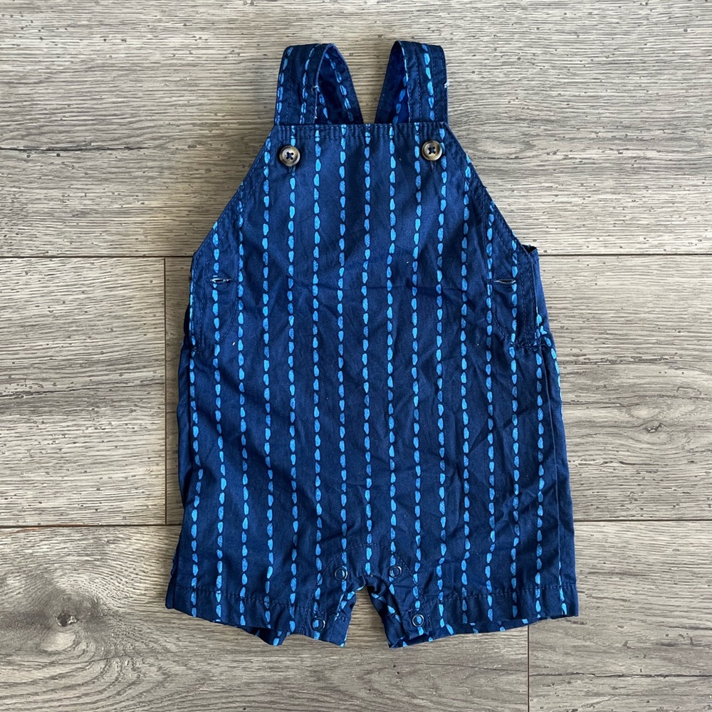 Carter’s Just One You Baby Boy Overalls Stripes Navy Light Blue 6 Months Summer